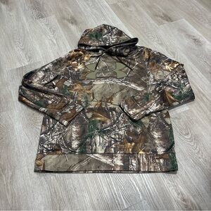 Under Armour Camo Hoodie Mens M  Sweatshirt Realtree Storm Bow Hunting Sweater